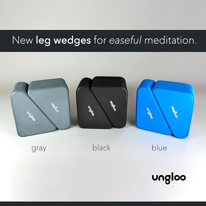Ungloo Supportive Yoga Block Wedges for Seated Meditation – Elevates Knees, Reduces Hip Pressure, and Improves Cross-Legged Posture