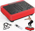 Vibration Plate Machine with Resistance Bands, 99 Speed Levels, 450LBS Capacity, Remote Control , Full Body Workout for Weight Loss & Lymphatic Drainage