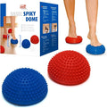 SISSEL Spiky Dome Set of 2 | Balance & Coordination Training Device | 100% Phthalate-Free PVC | Colors: Blue & Red | Foot Massage & Fitness | Supports up to 176 lbs | Ideal for Home Gym & Therapy