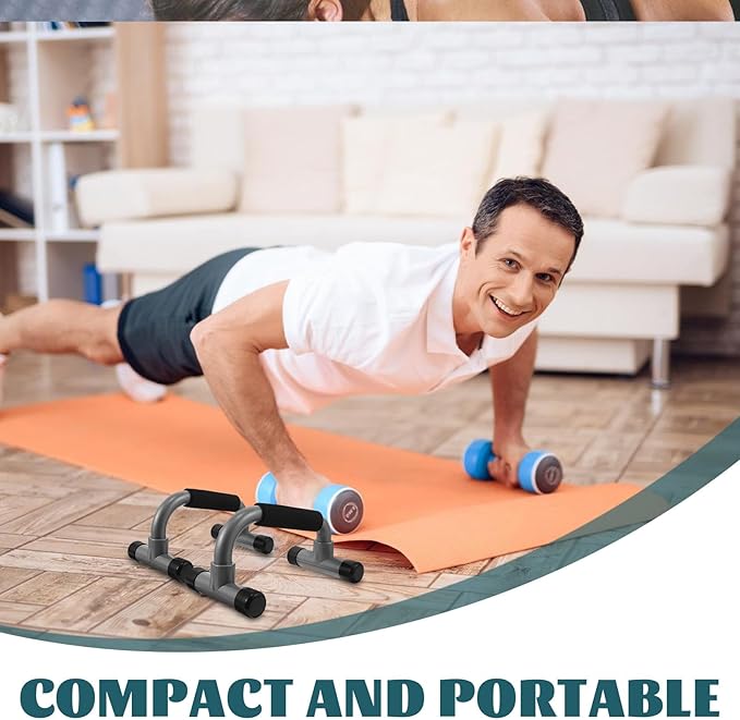 TOYANDONA H-shaped Push up Bars Pair for Home Gym Equipment, Non-slip Parallette Bars with Comfortable Handles, Compact Strength Training Pushup Stands for Chest and Floor Workouts