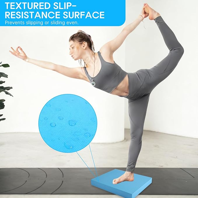 Exercise Balance Pad，Balance Foam Mat for Physical Therapy Equipment & Strength Stability Training, Slip Resistant Foam Mat for Yoga, Pilates, Meditation，Gardening knee pads