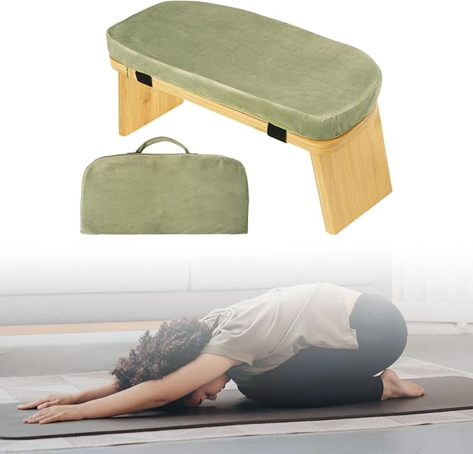 Bamboo Meditation Bench for Sitting and Kneeling, Ideal for and Prayer