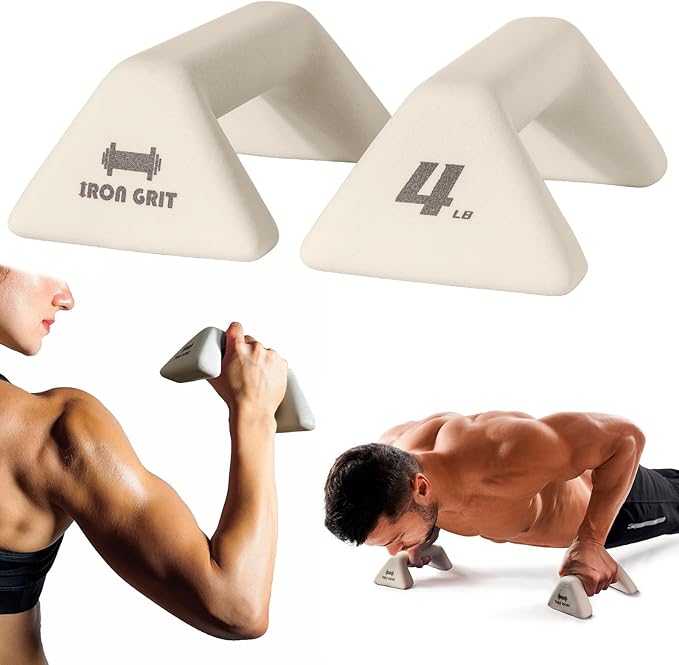 Push Up Handles with Ergonomic Handles and 4lb weight-Non-slip Parallettes Bars for Home Fitness Training, Push Up Stands Handle Perfect for Floor Workout Exercise