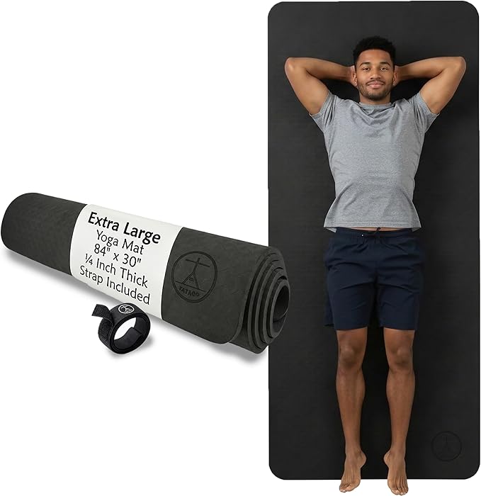 Tatago Extra Thick Yoga Mat Wide & XL-Our 10mm Extra Large Yoga Mat Thick Extra Wide And Long For Total Joint Cushioning. A Large Exercise Mat Thick And Perfect For Home Workout Pilates Or Studio.