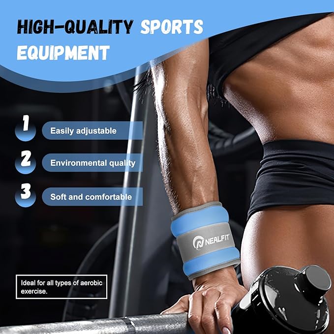 Ankle Weights for Men Women Kids, Leg Arm Wrist Weights with Adjustable Strap for Running, Gymnastics, Aerobics,Gym, Fitness