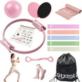 Pilates Essentials Kit for Women, Yoga Exercise Equipment Set for Home Workouts with Mini Ball, Resistance Bands, Sliding Disks & Accessories - Fitness Set for Yoga & Pilates Beginners