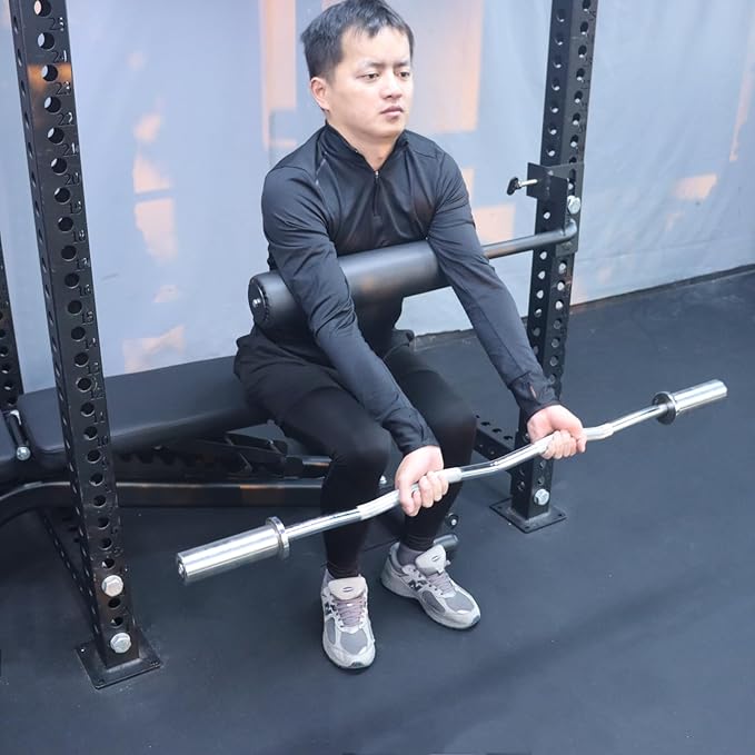 Single Leg Squat Roller for Squat Rack,Extended Length Leg Press Attachment Power Rack Attachments,Bulgarian Split Squat for Home Gym & Leg Training-fu
