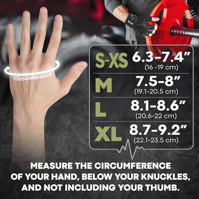 MhIL Workout Gloves for Men – Comfortable Gym Gloves for Men with Enhanced Grip for Safety and Hand Protection – Weight Lifting Protection with Wrist Wraps Support for Performance Boost and Style