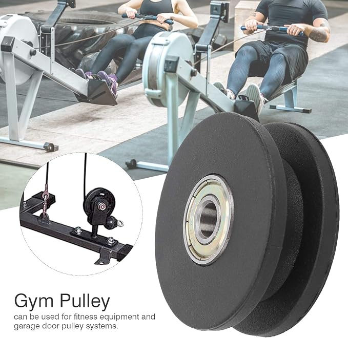 10pcs 50mm Nylon Fitness Bearing Pulley, Gym Pulley Accessory, Durable Home Gym Attachments for Strength Training, Lightweight Exercise Equipment with Smooth Rotation, Compatible