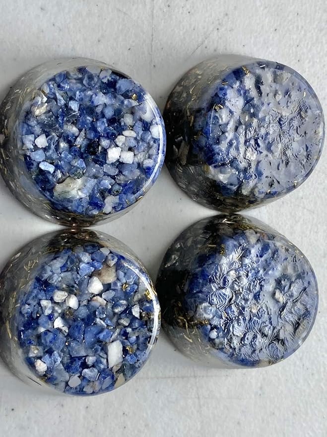Sodalite Orgone Generator Energy Accumulator 528Hz/7.83Hz/Advance Harmonics Many Beautiful Ingredients and Colors! (Sodalite)
