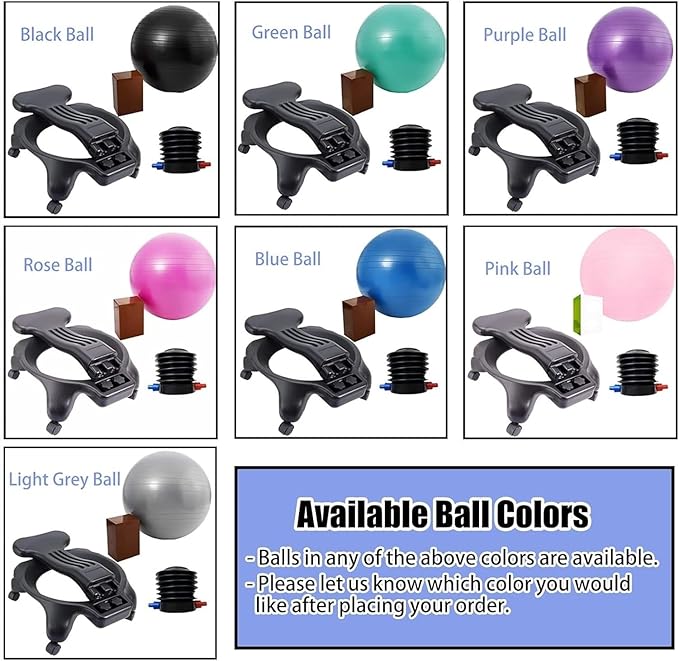 Yoga Ball Chair,Yoga Ball，Exercise Ball, Yoga Ball Chair Office Desk Chair with Anti Burst Ball Balance Ball Chair for Home Gym Ergonomic Exercise Ball Seat for Back Pain