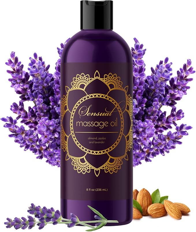 Maple Holistics Massage Oil Kit - Aromatherapy Lavender and Flirty Berry Oils for Massage Therapy and Sensual Aromatherapy - Made With Pure Essential Oils