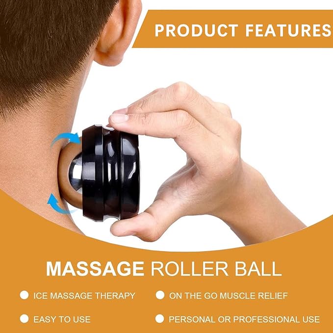 Massage Ice Roller Ball - Roller for Muscles Deep Tissue - Stays Cold for 6 Hours, Plantar Fasciitis Roller, Sports Fitness Relaxations Gift, Rapidly Relieve Muscle Pain and Tension