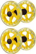 Fitness Ab Roller Wheel Twin-wheel Core Strengthening Exercise Device for Home Gym Abdominal Workout Yellow