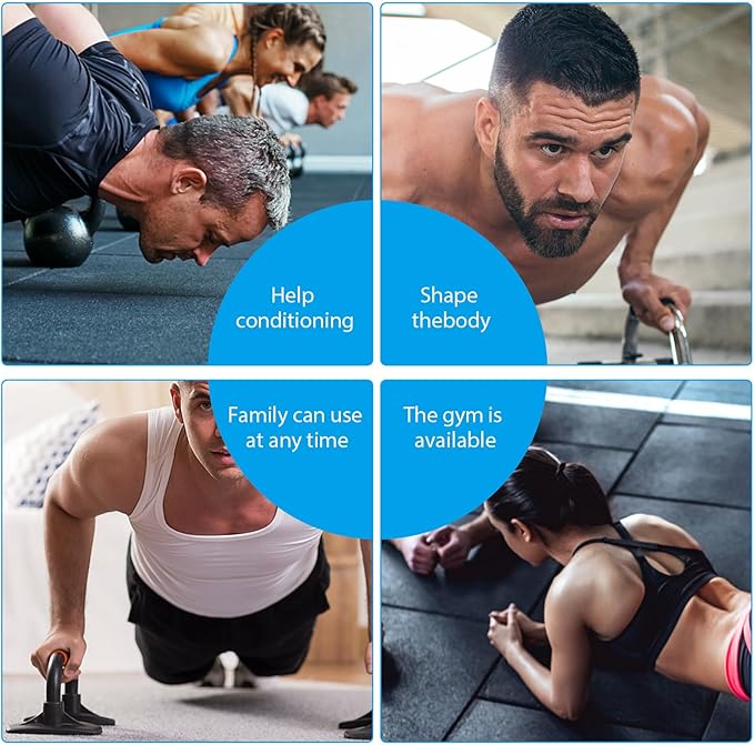 FRCOLOR Push-up Stand Home Fitness Tool Arm Strength Training Push-up Bars Blue Portable Exercise Equipment for Muscle Workout at Home