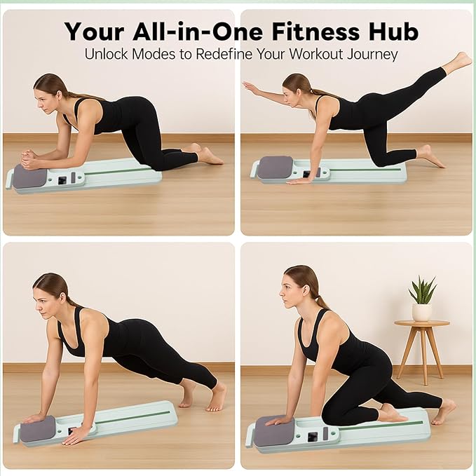 Pilates Board for Women Men - Home Fitness Equipment, Fat Loss and Body Shaping, Core Training, Portable Pilates Kit, Multi-Purpose Resistance Kit