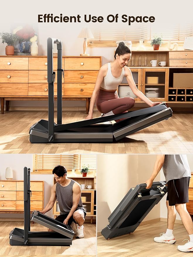 WALKINGPAD Folding Treadmill, 2 in 1 Walking Pad Under Desk Treadmill for Home and Office, Compact Foldable Design with App Control and LED Display