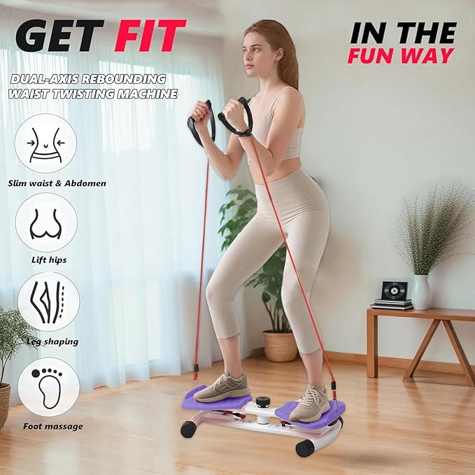 Waist Twisting Machine Exercise, Ab Twisting Board for Exercise, Adjustable Waist Twisting Board Exercise Machine with 300 lbs Weight Capacity