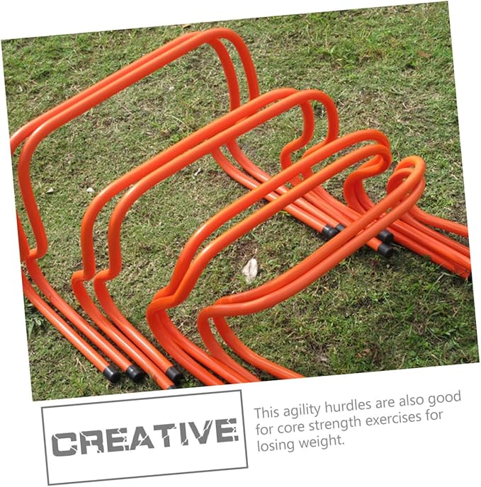 ARTIBETTER 2pcs Plastic Agility Track Hurdles 15cm Lightweight Wear-Resistant Speed Training Equipment for Youth Soccer and Athletic Running Drills