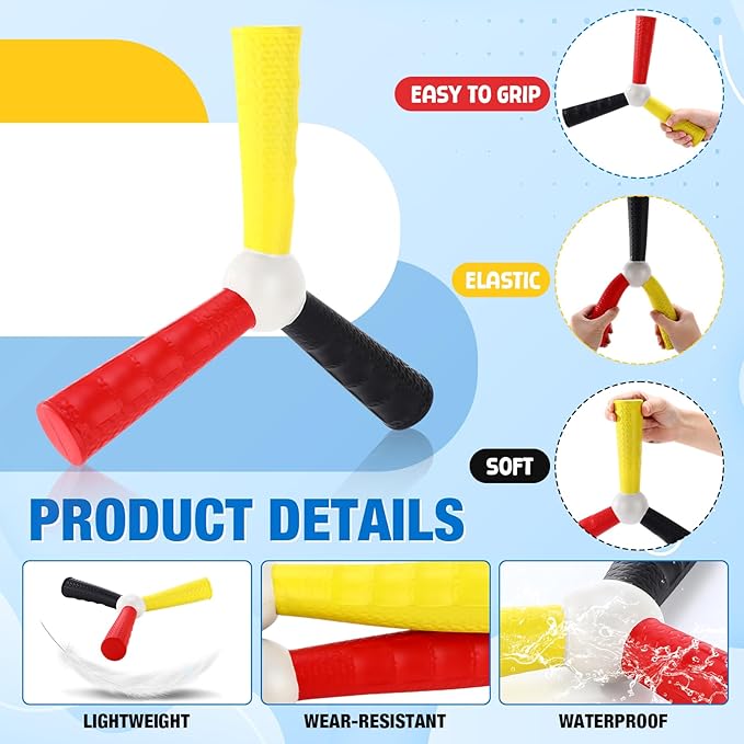 3 Pack Hand Eye Coordination Trainer Reaction Catch Trainer Hand Speed Reflex Challenge EVA Foam Reaction Ball Set for Football Basketball Baseball Team Sports, Reflex Agility Training