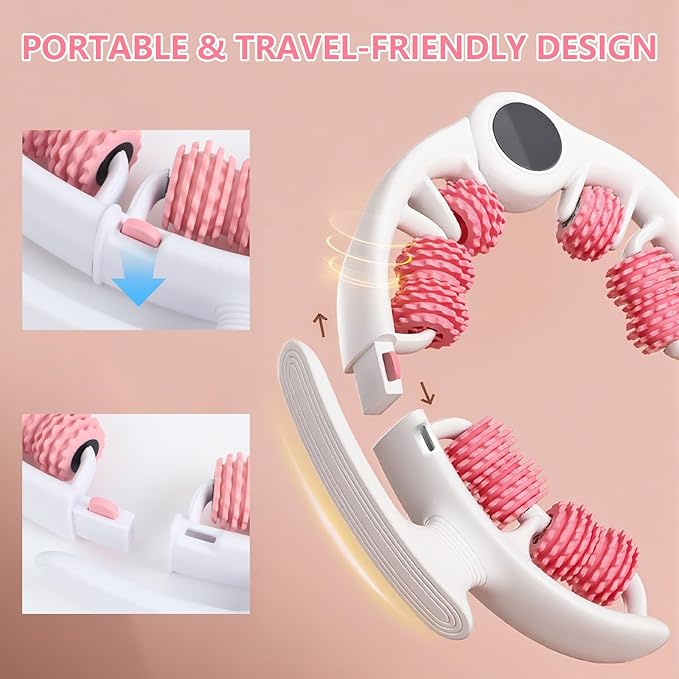 Anti Cellulite Massage Tool, Manual Cellulite Remover Roller with Multi-Textured Massage Roller, Portable Lymphatic Drainage Massager for Thighs, Legs, Arms, Waist, Home or Travel Use
