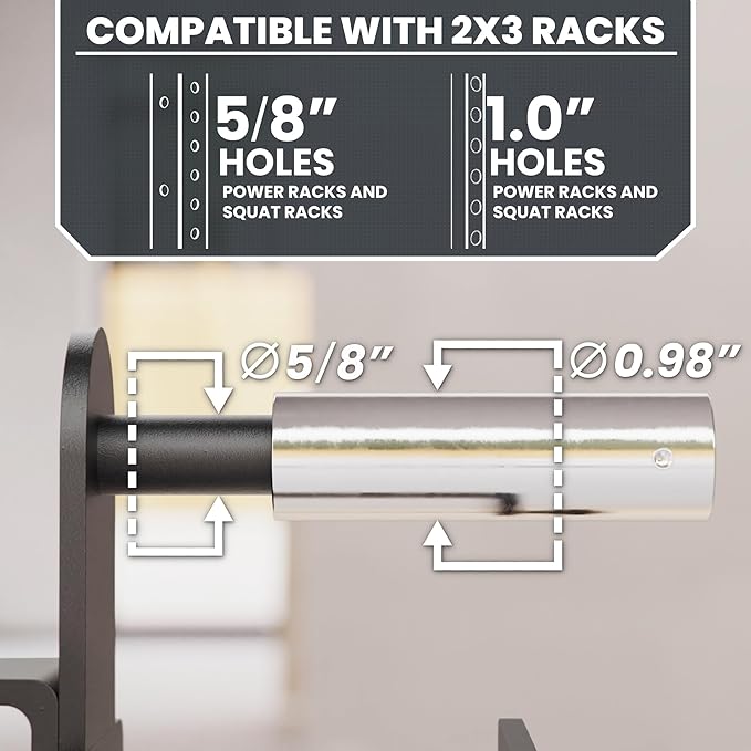 Synergee Landmine Attachment for Power and Squat Racks. Fits 2x2, 2x3, and 3x3 Racks. Rotational Trainer for Presses, Rows, Core & Full-Body Workouts. Works with 1" & 2" Barbells.