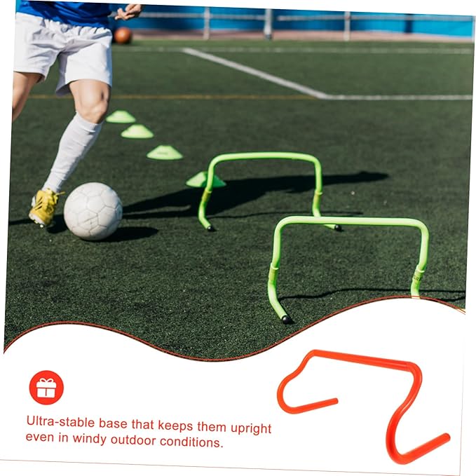Stable Orange Training Hurdles for Football Agility and Speed Improvement Outdoor Ladder Rack for Athletes Practical Strength and Jumping Exercise Equipment
