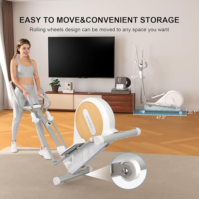 Elliptical Training Machines,Elliptical Exercise Machine for Home with Hyper-Quiet Magnetic Driving System, Elliptical Trainer/330 LBS Loading Capacity