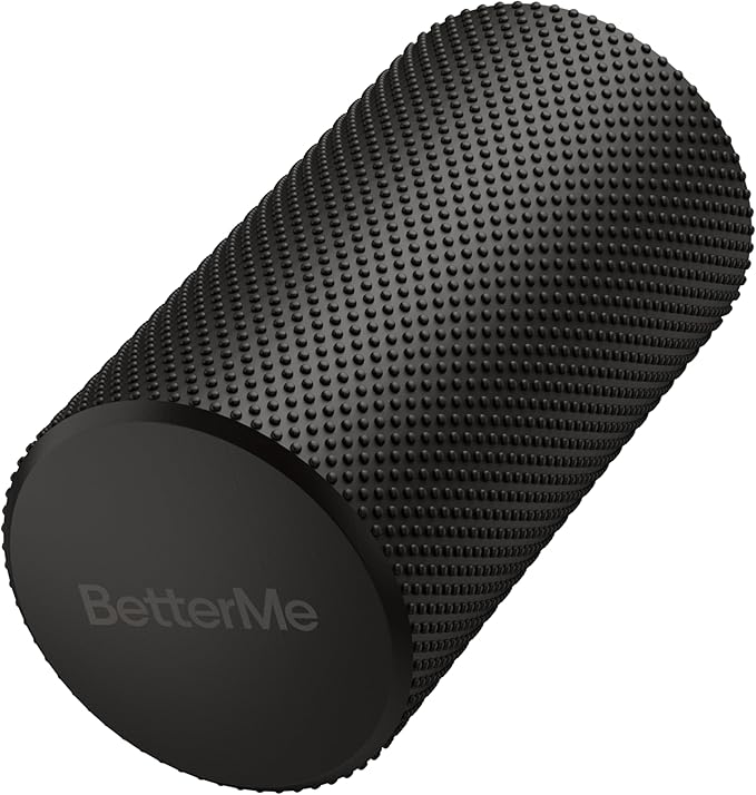 BetterMe Foam Roller for Muscle Recovery – High Density Exercise Roller for Back &Legs – Deep Tissue Massage Roller for Tension, Relief & Stretching (Black)