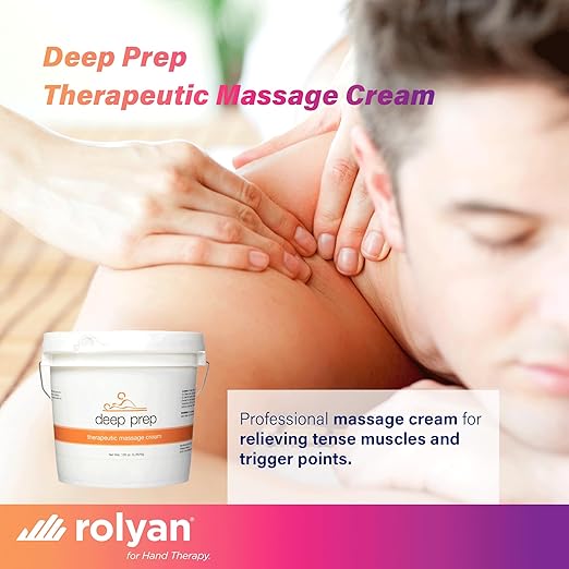 Sammons Preston Deep Prep Therapeutic Massage Cream, 1 Gallon, Non-Greasy Lotion for Massage Therapy, Professional-Grade Massage Cream with Essential Oils, Nut-Free Formula, Ideal for Deep Tissue Use