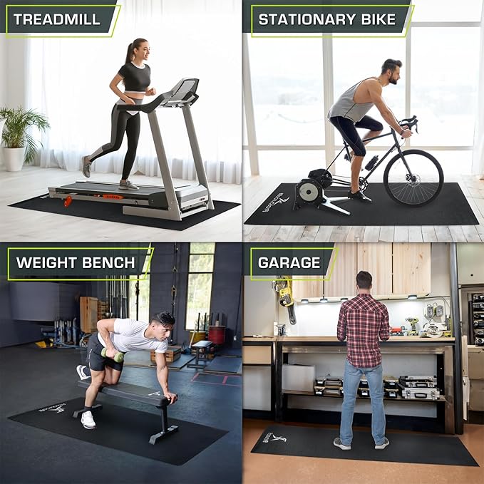 ProsourceFit Exercise Equipment & Treadmill Mat High Density PVC Floor Protector, 3 x 6.5-feet