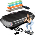 Lifepro Waver Vibration Plate Exercise Machine for Lymphatic Drainage, Muscle Activation, Full-Body Workout Vibrating Platform with Loop Bands, Fitness Equipment for Strength Toning & Fat Loss