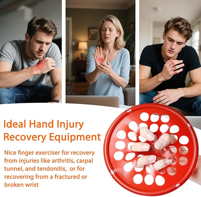 Hand Exercise Webs, 7 Inch Hand Exerciser Finger Grip Strength Trainer Hand Strengthening Devices for Physical Therapy, Hand Grip Strengthener, Finger Exerciser | Resistance Level - Medium Resistance