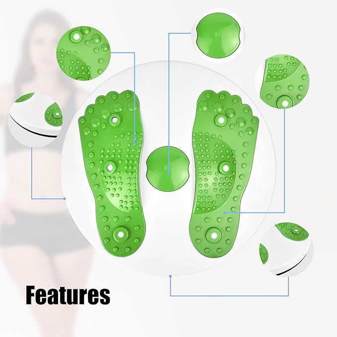 H H&J HUAJIAN Waist Whisper Disc Twister Board Body Twister Waist Twister Body Shaping Rotating Board for Women's Twisting Sports Equipment Aerobic Exercise Foot Massage