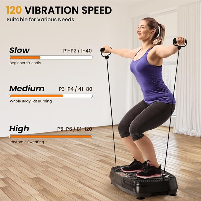 Vibration Plate Exercise Machine: TISSCARE Vibrating Plates for Weight Loss and Lymphatic Drainage, 400lbs Shake Plate Whole Body Workout Platform for Home Fitness Fat Burner Gifts