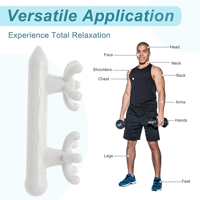VOCOSTE Fascia Massage Tool, Fascia Massage Blaster Tool for Trigger Point Pain Relieves, Myofascial Release Massager for Reduced Cellulite Appearance, White
