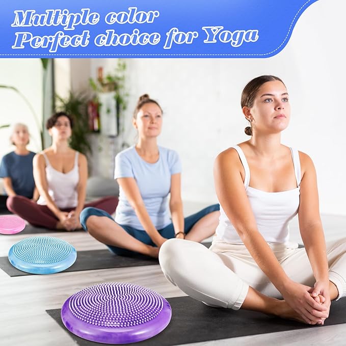 Libima 4 Pcs Wiggle Seat for Sensory Kids Inflated Wobble Cushion Sensory Seat Cloud Design Flexible Seating for Classroom Elementary Balance Disc for Kids Adult Pet Training