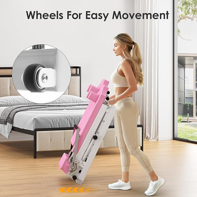 SogesHome Foldable Pilates Reformer Machine for Home Gym, Compact Fitness Reformer with Resistance Springs, Full Body Workout Equipment for Core Strength, Flexibility, Weight Loss, Stability
