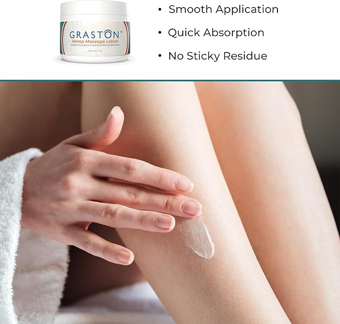 Graston Hemp Massage Cream 4oz – Hydrating Hemp Cream for Relaxation & Soft Skin - Pack of 1