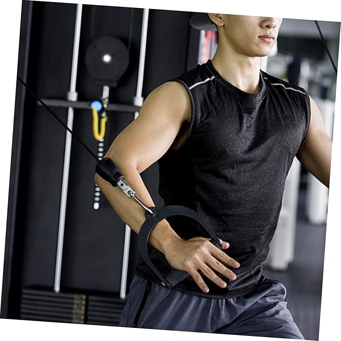 ibasenice 1Pc Sturdy Fitness Arc Handle for Strength Training Plastic Pull Rope Grip for Gym Cable Machines Comfortable Anti-Slip Bodybuilding Attachment for Home and Commercial Exercise Equipment