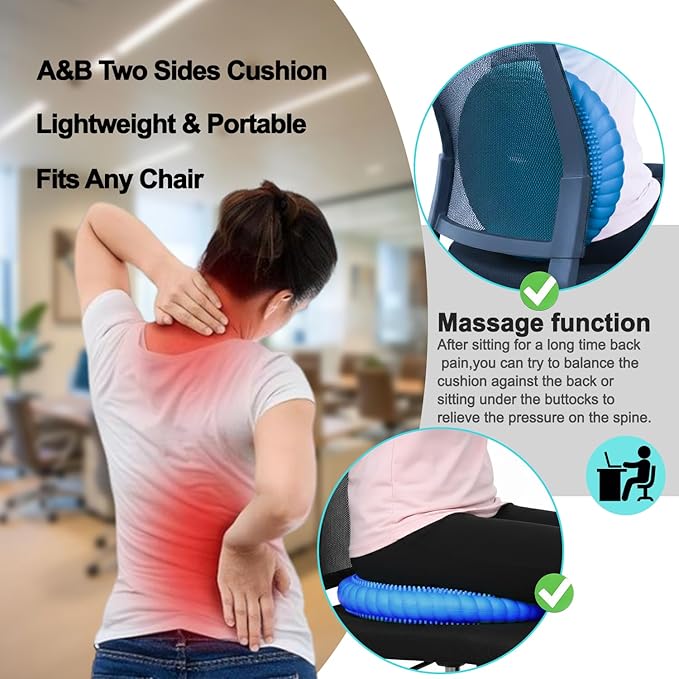 Wobble Cushion Core Balance Disc, Wiggle Seat for Sensory Kids to Stay Focused, Non-slip Balance Pads with Inflation Pump for Physical Therapy & Core Strength