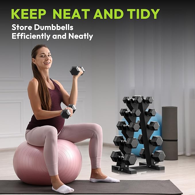 Dumbbell Rack A Frame Weight Rack Stand Dumbbell Weight Storage for Home Gym, Space-Saving Weight Stand for Home Gym