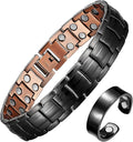 Copper Magnetic Bracelet for Men, 2X Strength 99.99% Pure Copper Bracelet with Powerful Magnets and Sizing Tool