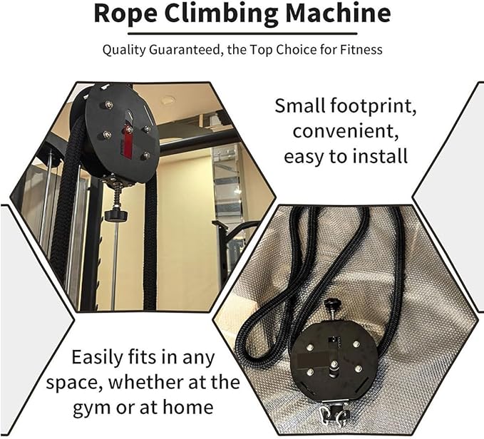 Endless Rope Trainer – Suspension Pulley System with 14ft Closed-Loop Nylon Rope & Adjustable Resistance for Home Gym HIIT and Interval Training