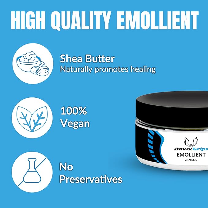 HawkGrips, 8oz Massage Emollient 5ct, Vanilla Scent, Shea Butter, Oil Based, Vegan, Soft Tissue Mobilization and Lubrication for Manual and Assisted Massage Therapy Techniques, Cream Alternative