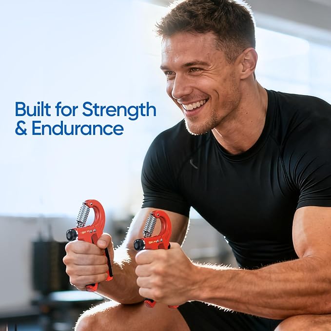 FitBeast Grip Strength Trainer 2 Pack – Adjustable Hand Grip Strengthener for Strength Training & Rehabilitation, 10-132 lbs Resistance Forearm Strengthener, Ideal for Athletes, Rehab, Office