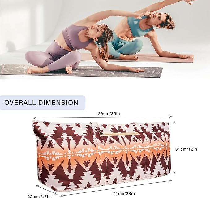 Yoga Mat Bag Yoga Mat Carrier with Shoes Compartment & Wet Pocket Pilates Bag with Zipper Pockets & Yoga Mat Holder Strap Yoga Bags and Carriers Fits All Your Stuff
