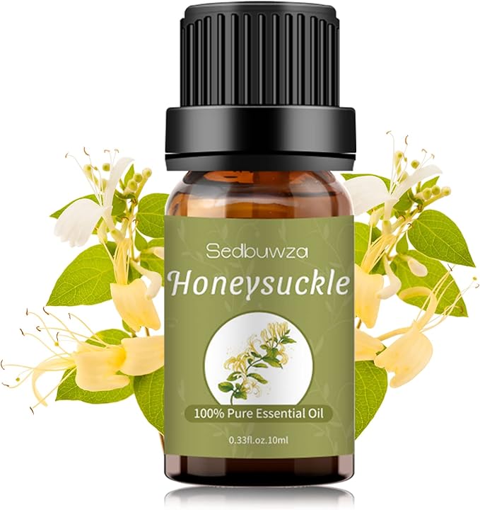 Sedbuwza Honeysuckle Essential Oil, Pure Organic Honeysuckle Fragrance Oil for Diffuser, Humidifier, Soap, Candle, Perfume