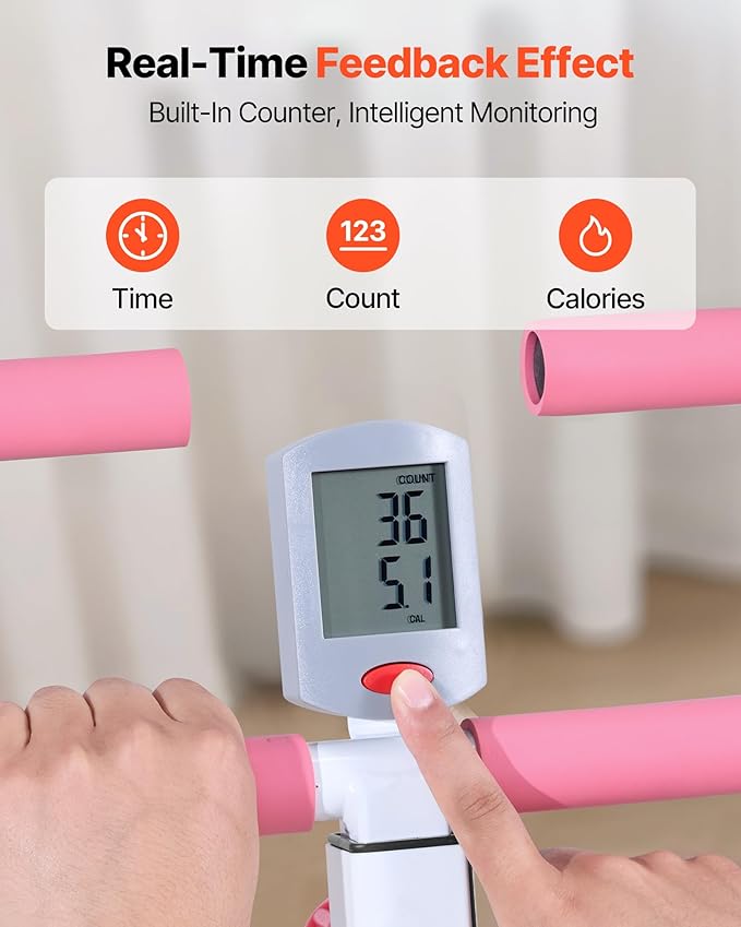 VEVOR Squat Machine, Deep Squat Rowing Machine for Home, Easy Setup & Foldable Exercise Equipment, Glute Trainer Machine with 2/3 High-Strength Resistance Bands, Glutes & Leg Home Workout Machine