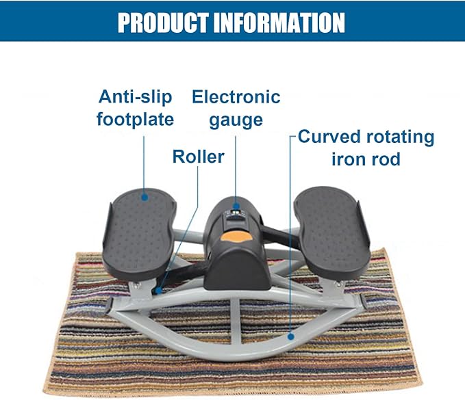 Rock Stepper,Step Rocker Side to Side,Lateral Rocking Fitness Stepper Home Workout Machine, Fitness Equipment Suitable for Home, Apartment, and Dormitory use
